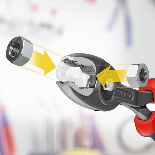 Клещи с фронтальным и боковым захватами, зев 3-16 мм, длина 150 мм, трехкомпонентные ручки, TwinGrip - фото 8