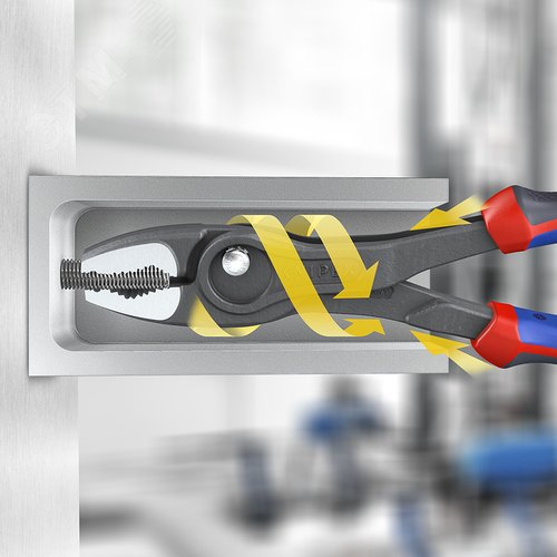 Клещи с фронтальным и боковым захватами, зев 5-27 мм, длина 250 мм, трехкомпонентные ручки SB, TwinGrip - фото 8