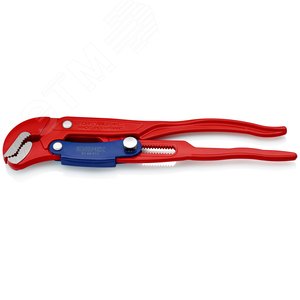 Ключ трубный 1 S-образные тонкие губки с быстрой регулировкой 42 мм (1 5/8) L-330 мм красный Cr-V многоэтапная закалка в масле - фото 2