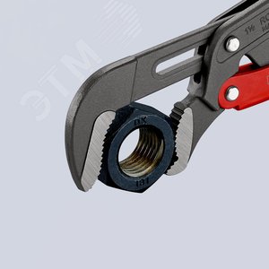 Ключ трубный 1 1/2 S-образные тонкие губки с быстрой регулировкой 60 мм (2 3/8) L-420 мм серый Cr-V многоэтапная закалка в масле KN-8361015 KNIPEX - 6