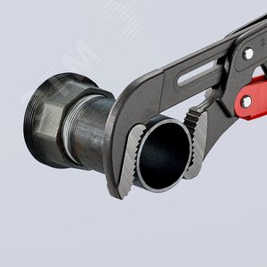 Ключ трубный 2 S-образные тонкие губки с быстрой регулировкой 70 мм (2 3/4) L-560 мм серый Cr-V многоэтапная закалка в масле - фото 5