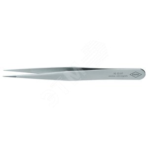 Изображение товара Пинцет захватный прецизионный заострённые гладкие губки L-115 мм хромоникелевая нержавеющая сталь антимагнитный (шт)