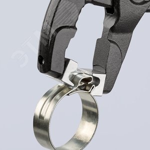 Щипцы для хомутов с защёлкой L-180 мм Cr-V серые узкая голова для труднодоступных мест - фото 4