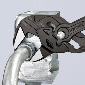 Клещи переставныеавные - гаечный ключ 52 мм (2) L-250 мм Cr-V серые обливные рукоятки блистер KN-8601250SB KNIPEX - 7