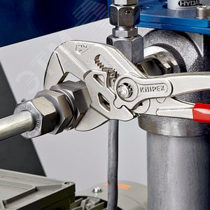 Клещи переставные - гаечный ключ 27 мм (1) L-150 мм Cr-V хромированные обливные рукоятки блистер - фото 6