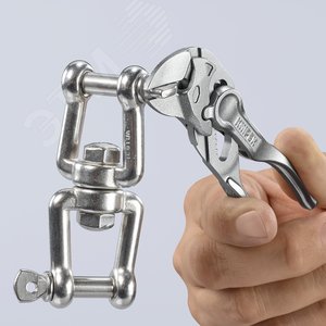 Клещи переставные - гаечный ключ 21 мм (3/4'') L-100 мм серые - фото 3