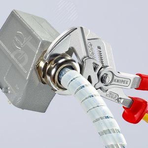 Клещи переставные - гаечный ключ VDE 1000V 52 мм (2) L-250 мм диэлектрические Cr-V хромированны е 2-компонентные рукоятки KN-8606250 KNIPEX - 5