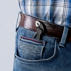 Клещи переставные сантехнические с фиксатором COBRA XS 28 мм (1) под ключ 24 мм L-100 мм Cr-V с ерые - фото 6