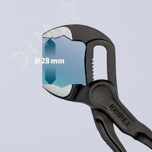 Клещи переставные сантехнические с фиксатором COBRA XS 28 мм (1) под ключ 24 мм L-100 мм Cr-V с ерые - фото 9