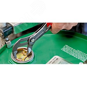 Клещи переставные COBRA сантехнические с фиксатором 50 мм (2) под ключ 46 мм L-250 мм Cr-V серые обливные рукоятки блистер - фото 6