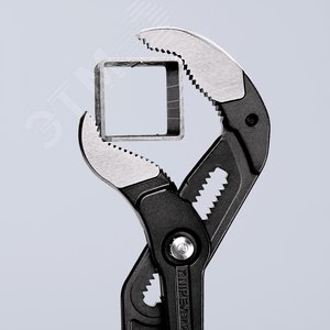 Клещи переставные COBRA сантехнические с фиксатором 115 мм (4 1/2) под ключ 120 мм L-560 мм Cr-V серые обливные рукоятки - фото 6