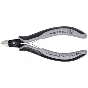 Прецизионные кусачки боковые для электроники антистатические ESD вороненые 125 мм - фото 1