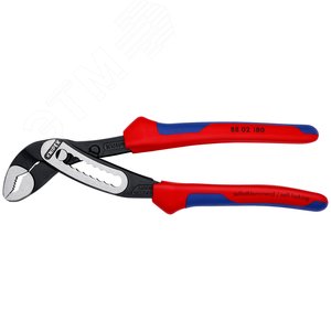 Клещи переставные ALLIGATOR сантехнические 42 мм (1 1/2) под ключ 36 мм L-180 мм Cr-V серые 2-компонентные рукоятки - фото 3