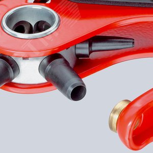 Просекатель с револьверной головкой для просекания отверстий в коже текстиле и пластике 6 сменных пуансонов 20/25/30/35/40/50 мм L-220 мм красное порошковое покрытие для защиты от коррозии - фото 4