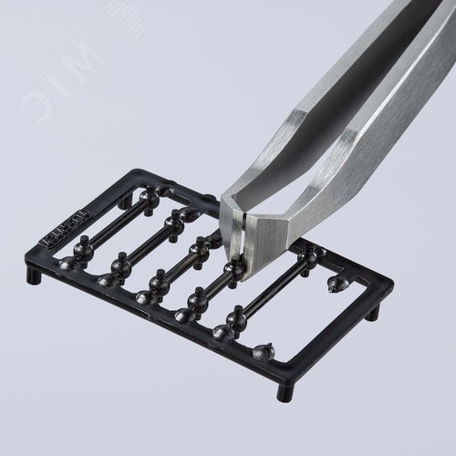 Пинцет режущий мартенситная сталь, 115 мм, гладкие изогнутые губки - фото 3