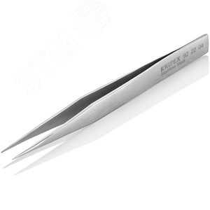 Пинцет захватный прецизионный заострённые гладкие губки L-155 мм хромоникелевая нержавеющая сталь антимагнитный - фото 3