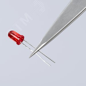 Пинцет захватный прецизионный заострённые гладкие губки L-120 мм хромоникелевая нержавеющая сталь антимагнитный - фото 4