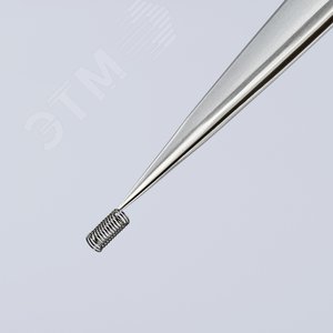 Пинцет захватный прецизионный заострённые гладкие губки L-115 мм хромоникелевая нержавеющая сталь антимагнитный - фото 4