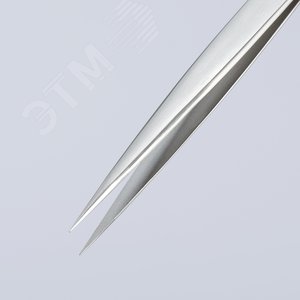 Пинцет захватный прецизионный заострённые гладкие губки L-115 мм хромоникелевая нержавеющая сталь антимагнитный - фото 6