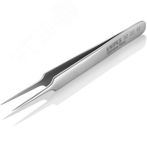 Пинцет захватный прецизионный особо тонкие губки L-105 мм хромоникелевая нержавеющая сталь антимагнитный кислотостойкий - фото 3