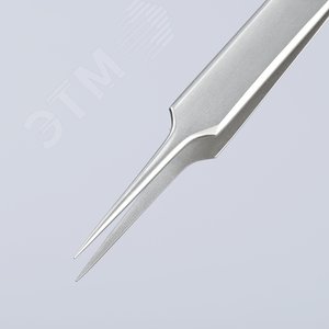 Пинцет захватный прецизионный особо тонкие губки L-105 мм хромоникелевая нержавеющая сталь антимагнитный кислотостойкий - фото 6