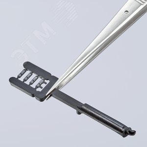 Пинцет захватный прецизионный с направляющим штифтом тонкие зазубренные губки L-155 мм хромоникелевая сталь антимагнитный кислотостойкий - фото 5