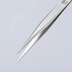 Пинцет захватный прецизионный заострённые гладкие губки L-120 мм титан нержавеющий антимагнитный кислотостойкий - фото 5