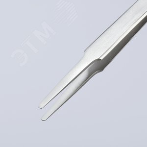 Пинцет захватный прецизионный гладкие скругленные губки 2 мм L-125 мм антимагнитный кислотостойкий нержавеющая хромоникелевая сталь KN-928418 - фото 6