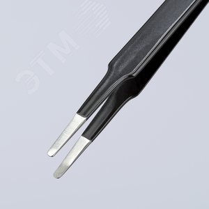 Пинцет ESD захватный прецизионный гладкие скруглённые губки 2 мм антистатический L-120 мм нержавеющая хромоникелевая сталь хромированный - фото 6