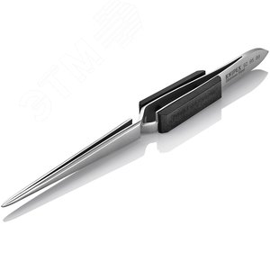 Пинцет крестовидный тонкие зазубренные губки L-160 мм пружинная сталь хромированный - фото 3