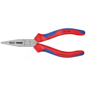 Изображение товара Плоскогубцы электрика для монтажа проводов резка - проволока средней твердости 25мм твердая проволока 16мм L=160мм двухкомпонентные рукоятки блистер цвет черный (шт)