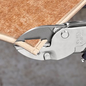 Секатор для скользящих резов по мягким материалам (резина кожа ПВХ и тд) плоский профиль: макс 40X75 мм круглый профиль макс 25 мм длина лезвия 40 мм L-200 мм - фото 4