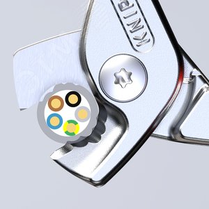 Кабелерез STepCuT VDE 1000V ступенчатый рез рез: кабель d 15 мм (50 мм AWG 1/0) L-160 мм диэлектрический хромированный двукомпонентные рукоятки с держателем-еврослот - фото 5