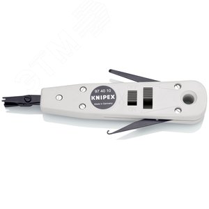 Инструмент для укладки кабелей LSA-Plus и их аналогов для укладки кабелей в каналы розетки и панели для кабелей типа UTP и STP 04 - 08 мм L-175 мм со встроенным крюком для вытягивания с разблокировкой - фото 2