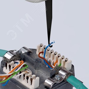 Инструмент для укладки кабелей LSA-Plus и их аналогов для укладки кабелей в каналы розетки и панели для кабелей типа UTP и STP 04 - 08 мм L-175 мм со встроенным крюком для вытягивания с разблокировкой - фото 11