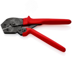 Пресс-клещи под прессуемые и трубчатые кабельные наконечники без изолятора по стандарту DIN 46234 и DIN 46235 а также прессуемые и стыковые соединители без изолятора по стандарту DIN 46341 и DIN 46267 05-100 мм AWG 20-7 кол-во гнёзд: 4 L-250 мм - фото 3