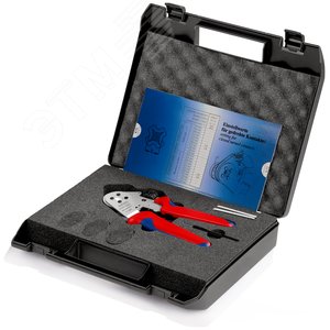 Пресс-клещи для тетрагональной опрессовки точеные контакты 008-25мм (AWG 28-13) контакт макс5мм L=180мм хромированные двухкомпонентные рукоятки - фото 5