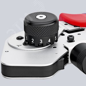 Пресс-клещи для тетрагональной опрессовки точеные контакты цифровая индикация размеров опрессовки 008-25мм (AWG 28-13) контакт макс5мм L=180мм - фото 5