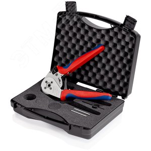 Пресс-клещи для тетрагональной опрессовки с позиционированием обработанные контакты (HarTing Ilme Phoenix Amphenol WalTher HTS ConTacT WEidmller) 014-6мм (AWG25-10) контакт макс 75мм L=230мм хромированные двухкомпонентные рукоятки - фото 4