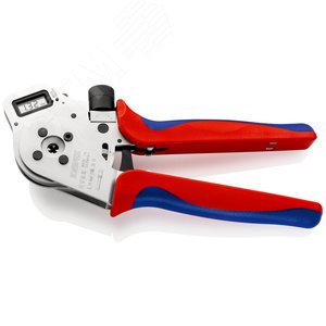 Пресс-клещи для тетрагональной опрессовки с позиционированием обработанные контакты (HarTing Ilme Phoenix Amphenol WalTher HTS ConTacT WEidmller) 014-6мм (AWG 25-10) контакт макс 75мм L=230мм хромированные двухкомпонентные рукоятки - фото 3