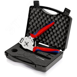 Пресс-клещи для тетрагональной опрессовки с позиционированием обработанные контакты (HarTing Ilme Phoenix Amphenol WalTher HTS ConTacT WEidmller) 014-6мм (AWG 25-10) контакт макс 75мм L=230мм хромированные двухкомпонентные рукоятки - фото 4