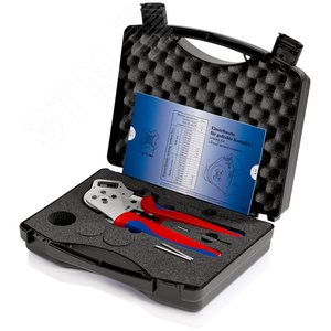 Пресс-клещи для тетрагональной опрессовки с позиционированием обработанные контакты (HarTing Ilme Phoenix Amphenol WalTher HTS ConTacT WEidmller) 014-6мм (AWG 25-10) контакт макс 75мм L=230мм хромированные двухкомпонентные рукоятки - фото 6