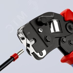 Пресс-клещи для контактных гильз квадратный обжим 1 гнездо гильзы контактные 008-10+16мм (AWG 28-5) двойные концевые гильзы до 2х6мм (2хAWG 8) L=190мм черные двухкомпонентные рукоятки - фото 15