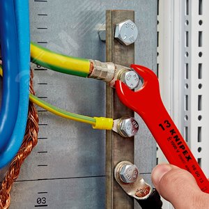 Ключ гаечный рожковый метрический VDE 1000V размер под ключ 7 мм L-105 мм диэлектрический - фото 2