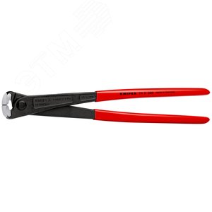 Клещи вязальные для арматурной сетки особой мощности резка - проволока средней твердости 38мм твердая проволока 2мм режущая кромка 61 HRC / 25мм L=300мм обливные рукоятки блистер цвет черный - фото 3