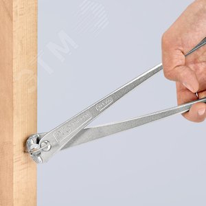 Клещи вязальные для арматурной сетки особой мощности резка - проволока средней твердости 38мм твердая проволока 2мм режущая кромка 61 HRC / 25мм L=300мм оцинкованные блистер - фото 4