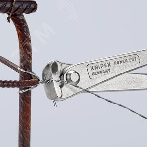 Клещи вязальные для арматурной сетки особой мощности резка - проволока средней твердости 38мм твердая проволока 2мм режущая кромка 61 HRC / 25мм L=300мм оцинкованные блистер - фото 8