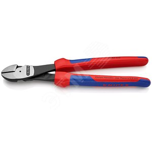 Бокорезы резка - проволока средней твердости 46мм твердая проволока 35мм рояльная струна (HRC 59) 3мм L=250мм двухкомпонентные рукоятки цвет черный - фото 1