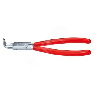 Щипцы для внутренних стопорных колец губки под углом 90° посадочный размер 12 - 25 мм диаметр наконечников 13 мм L-130 мм Cr-V хромированные обливные рукоятки - фото 1