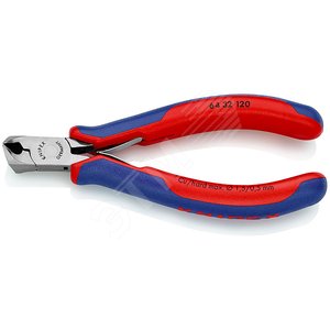 Кусачки торцевые для электроники режущие кромки с маленькой фаской под 15° с пружиной рез: мягкая проволока 15 мм проволока средней твёрдости 1 мм твёрдая проволока 05 мм L-120 мм зеркальная полировка двукомпонентные рукоятки - фото 1